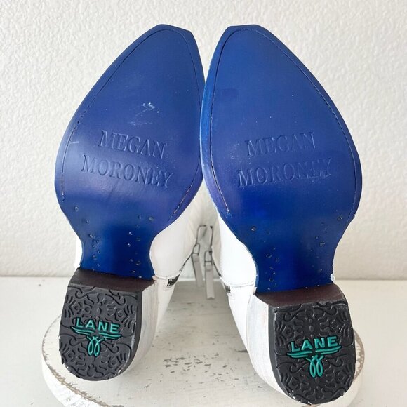 Lane MEGAN MORONEY Smokeshow Womens Cowboy Boots 9 White Western Cowgirl Tall - Picture 11 of 14